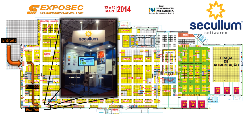 Mapa da Feira - ExpoSec 2014