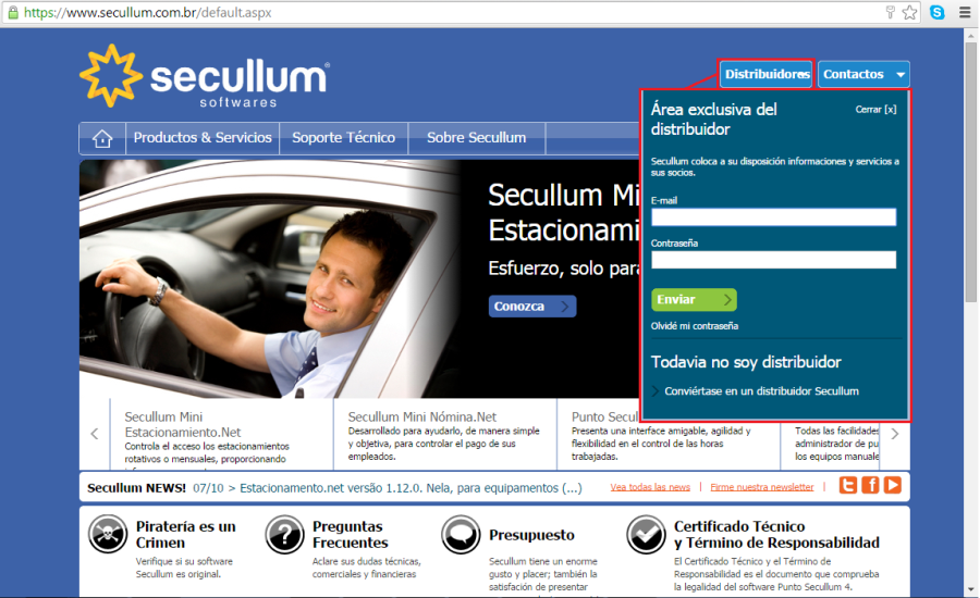 Acceso Distribuidor Pagina Web