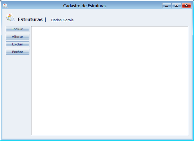 Tela de Cadastro de Estrutura