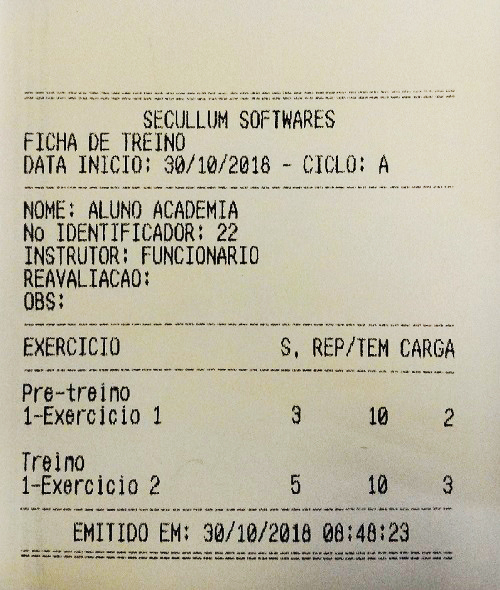 Ficha de Treinamento de Musculação 2.0 para impressão arquivo Word